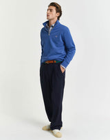 GANT Mens Half Zip Shield Sweatshirt Rich Blue Northern Ireland
