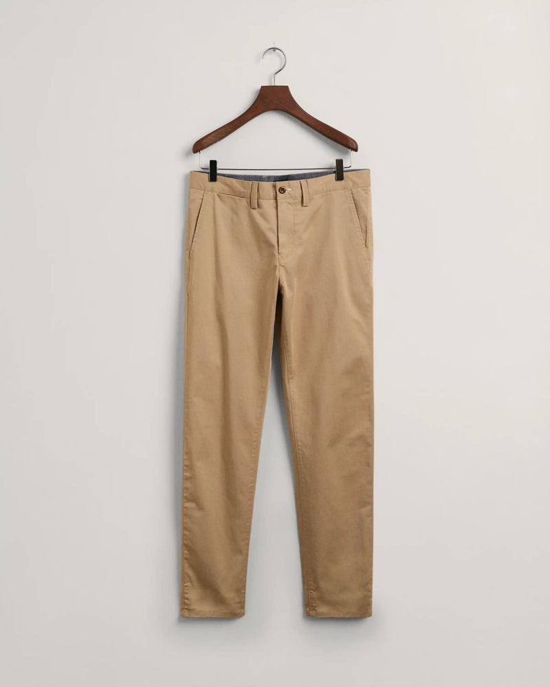 GANT Mens Hallden Slim Fit Twill Chinos Dark Beige Ballynahinch