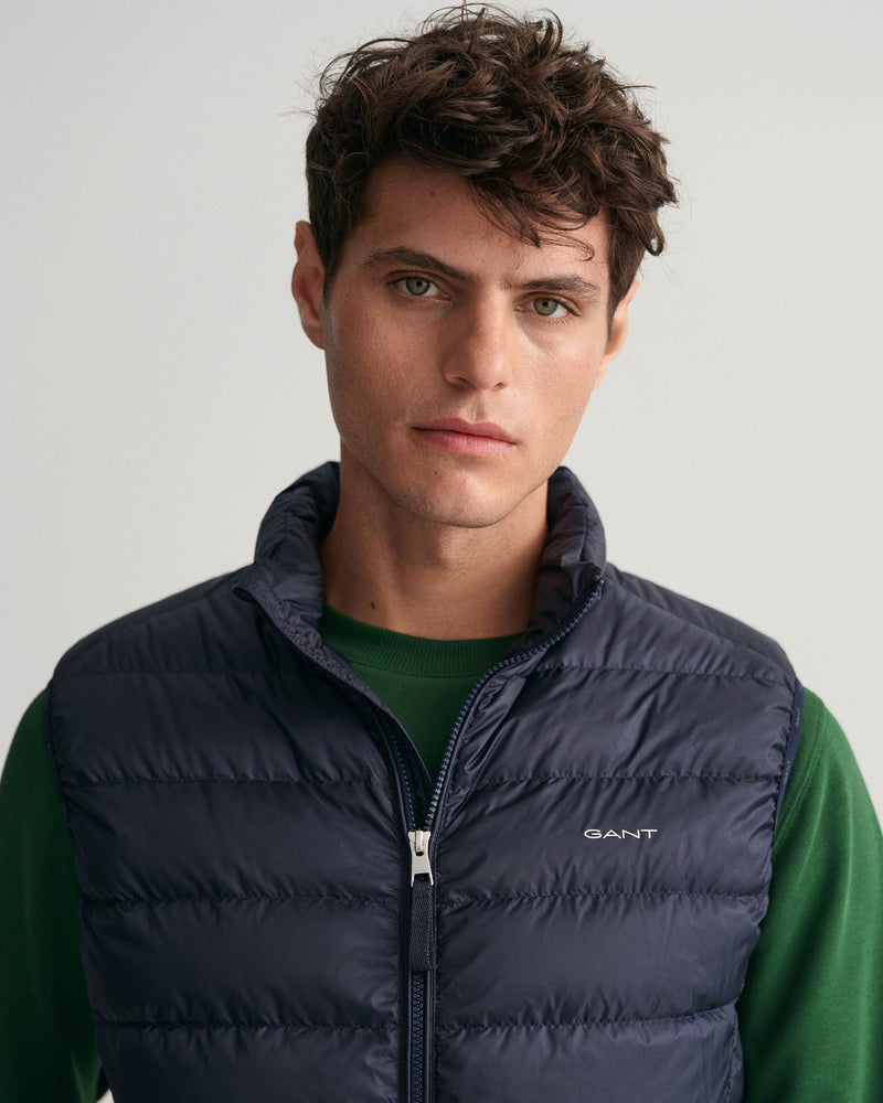 GANT Mens Light Down Gilet Evening Blue Navy Ballynahinch Northern