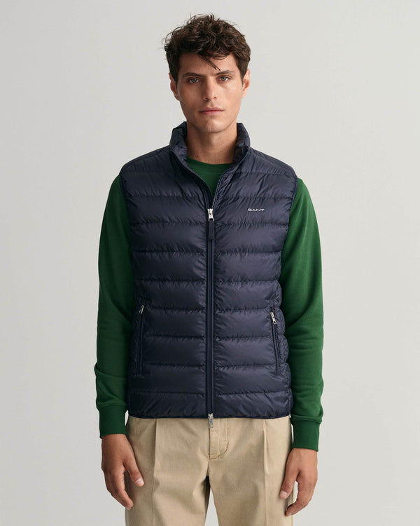 GANT Mens Light Down Gilet Evening Blue Navy Ballynahinch Northern