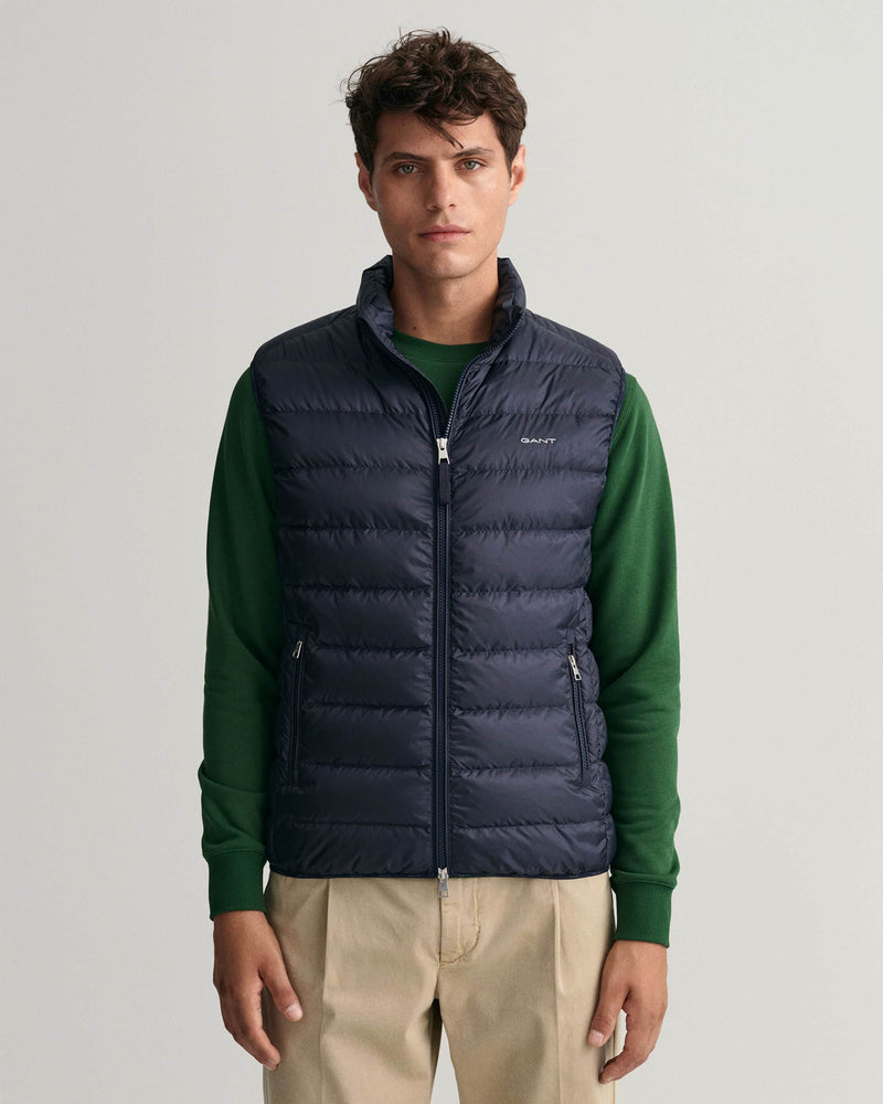 GANT Mens Light Down Gilet Evening Blue Navy Ballynahinch Northern