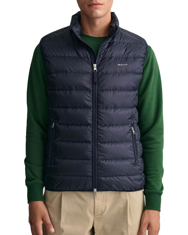GANT Mens Light Down Gilet Evening Blue Navy Ballynahinch Northern