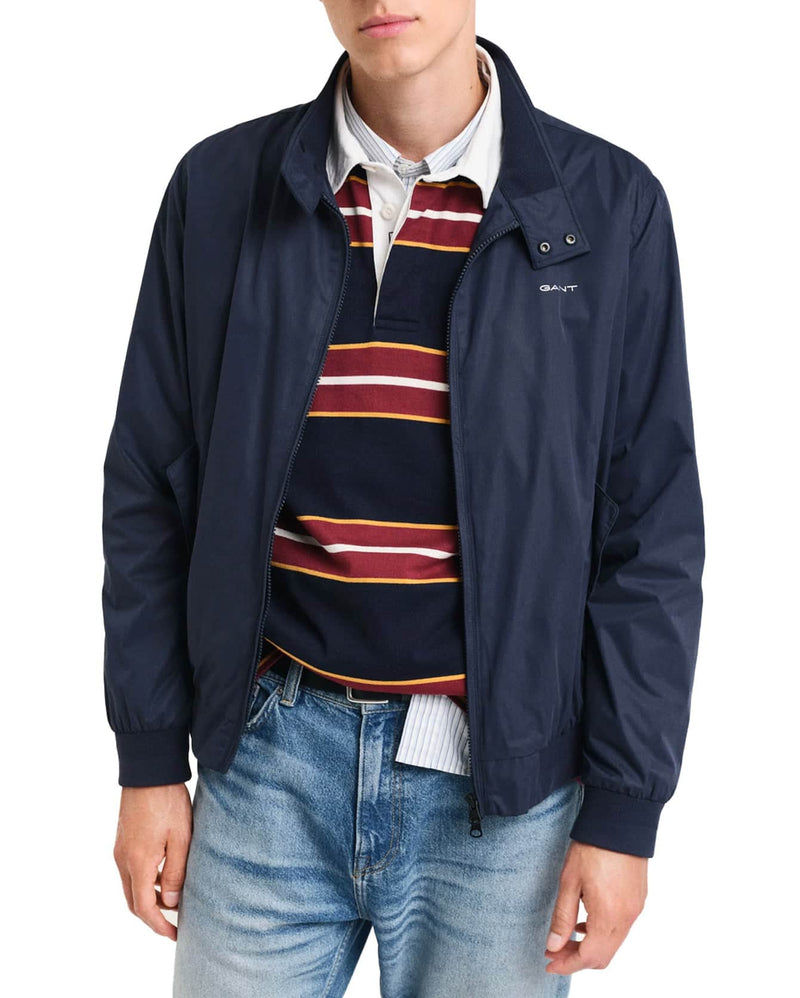 GANT Mens Lightweight Harrington Jacket Evening Blue