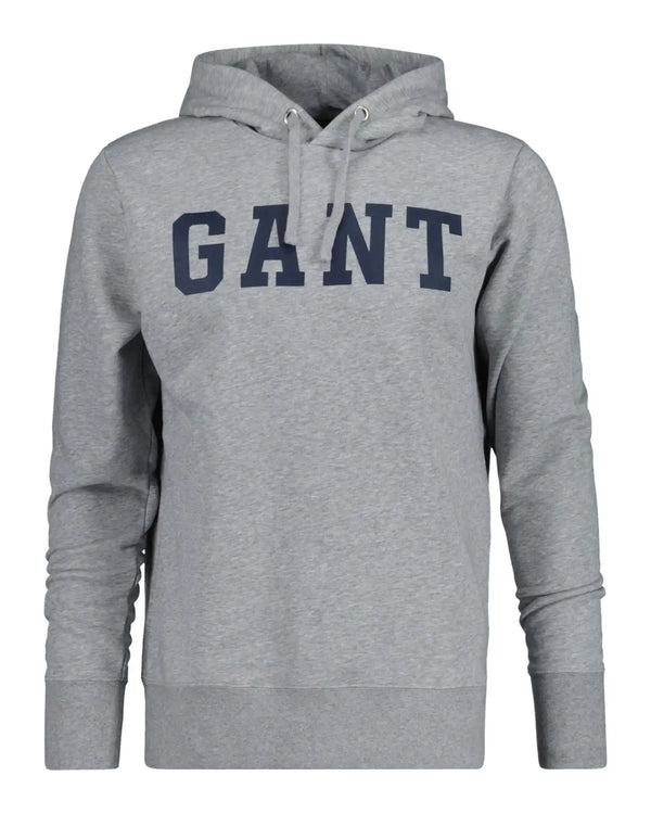 GANT Mens Logo Sweat Hoodie 2003214-93 Grey Melange Ballynahinch