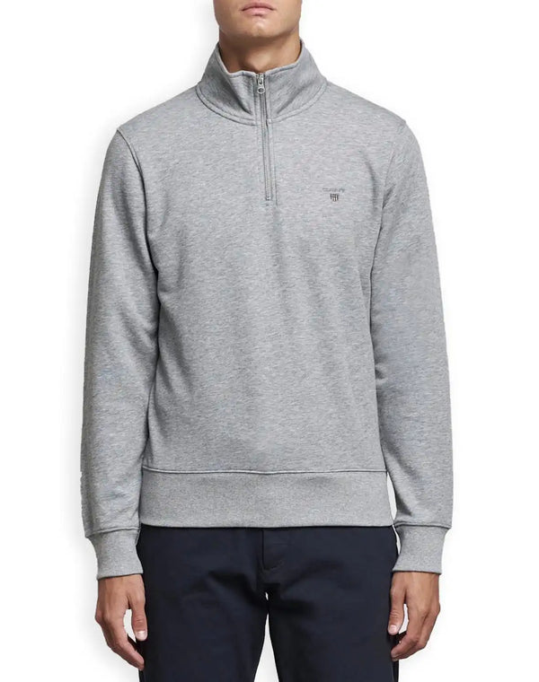 GANT Men’s Original Half Zip Sweatshirt Grey Melange Ballynahinch