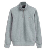 GANT Original Half Zip Sweatshirt Grey Melange