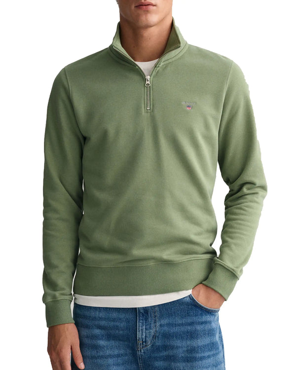 GANT Men’s Original Half Zip Sweatshirt Kalamata Green Ballynahinch