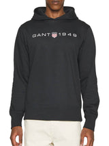 GANT Mens Printed Graphic Hoodie Black Northern Ireland Belfast