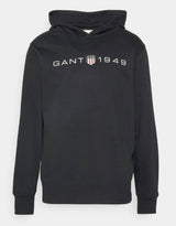 GANT Mens Printed Graphic Hoodie Black Northern Ireland Belfast