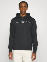 GANT Mens Printed Graphic Hoodie Black Northern Ireland Belfast