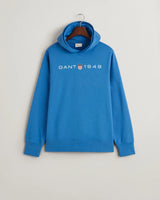 GANT Mens Printed Graphic Hoodie Rich Blue Northern Ireland Belfast