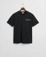GANT Mens Printed Graphic T-Shirt Black Northern Ireland Belfast