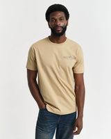 GANT Mens Printed Graphic T-Shirt Oak Beige Northern Ireland Belfast