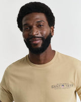 GANT Mens Printed Graphic T-Shirt Oak Beige Northern Ireland Belfast