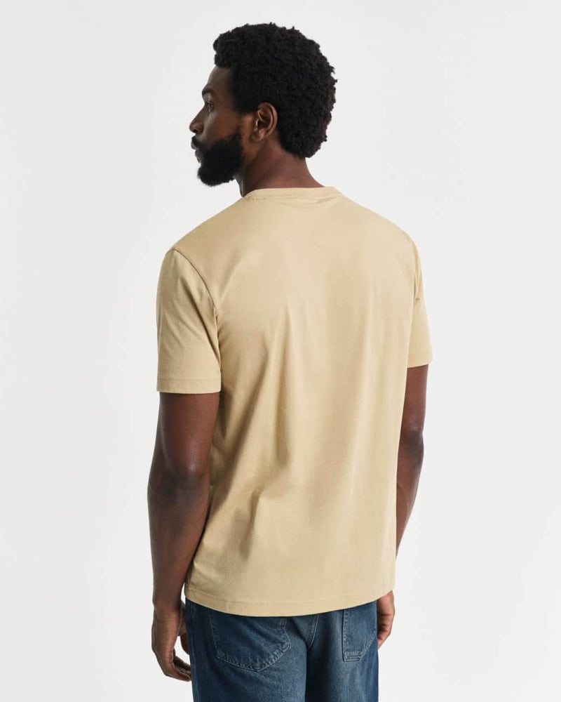 GANT Mens Printed Graphic T-Shirt Oak Beige Northern Ireland Belfast