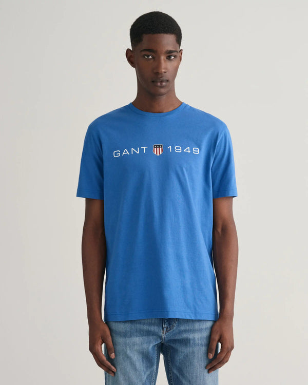 GANT Mens Printed Graphic T-Shirt Rich Blue Northern Ireland Belfast