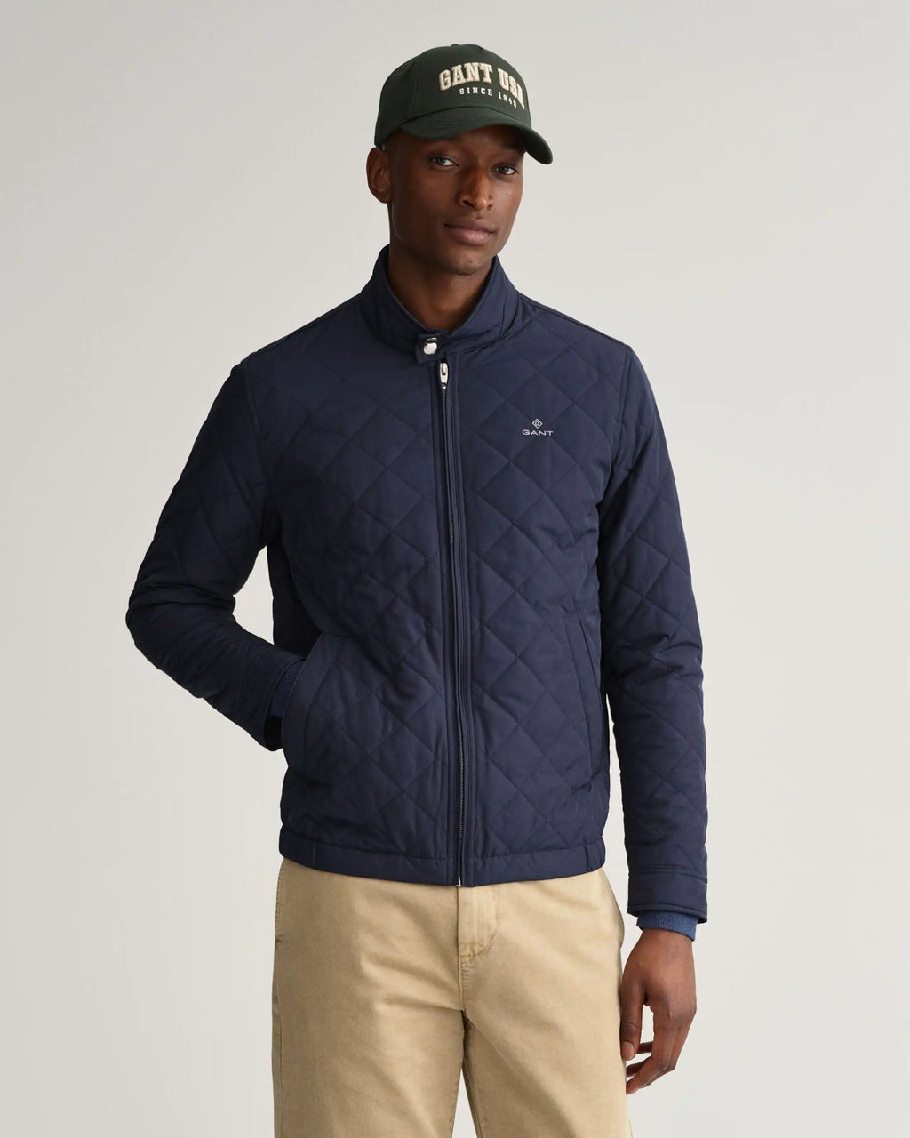 Mens quilted 2025 fleece jacket