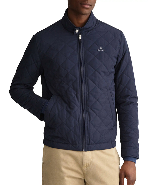 GANT Mens Quilted Windcheater Jacket 7006340 Evening Blue Northern
