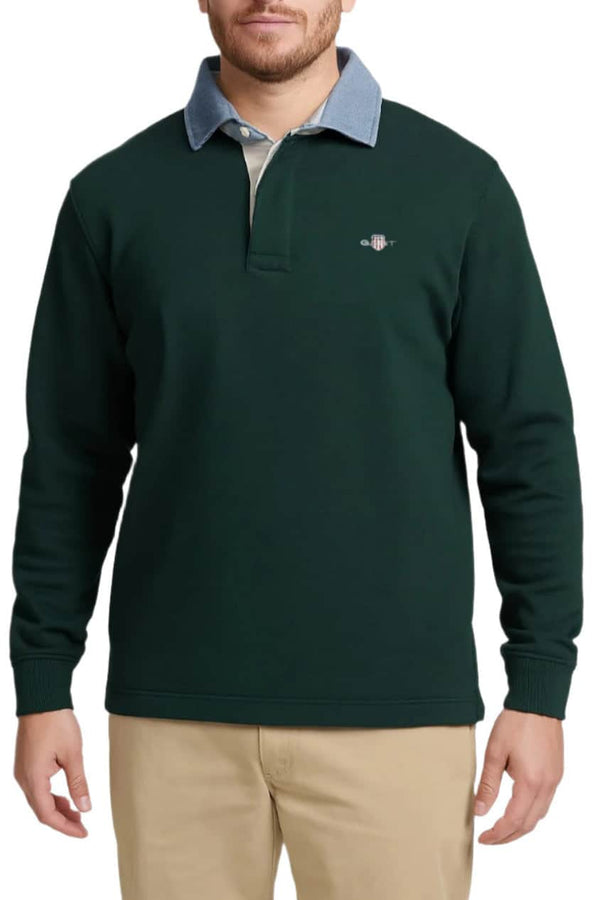 GANT Mens Regular Chambray Heavy Rugger Tartan Green Northern Ireland