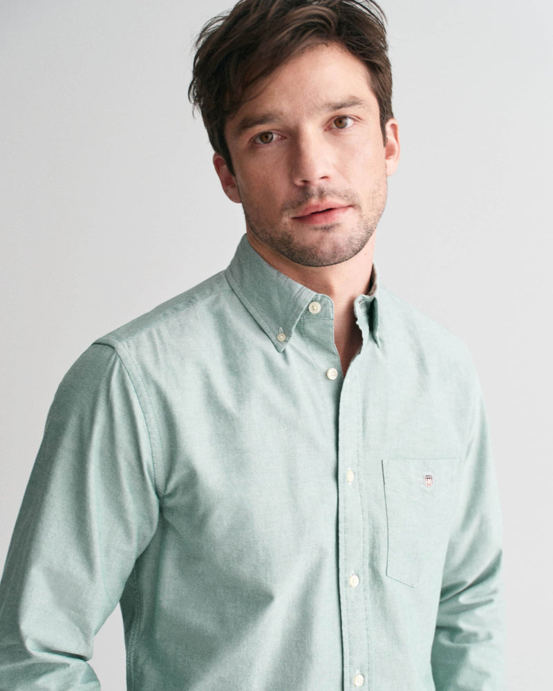 GANT Mens Regular Classic Oxford Shirt Forest Green Northern Ireland