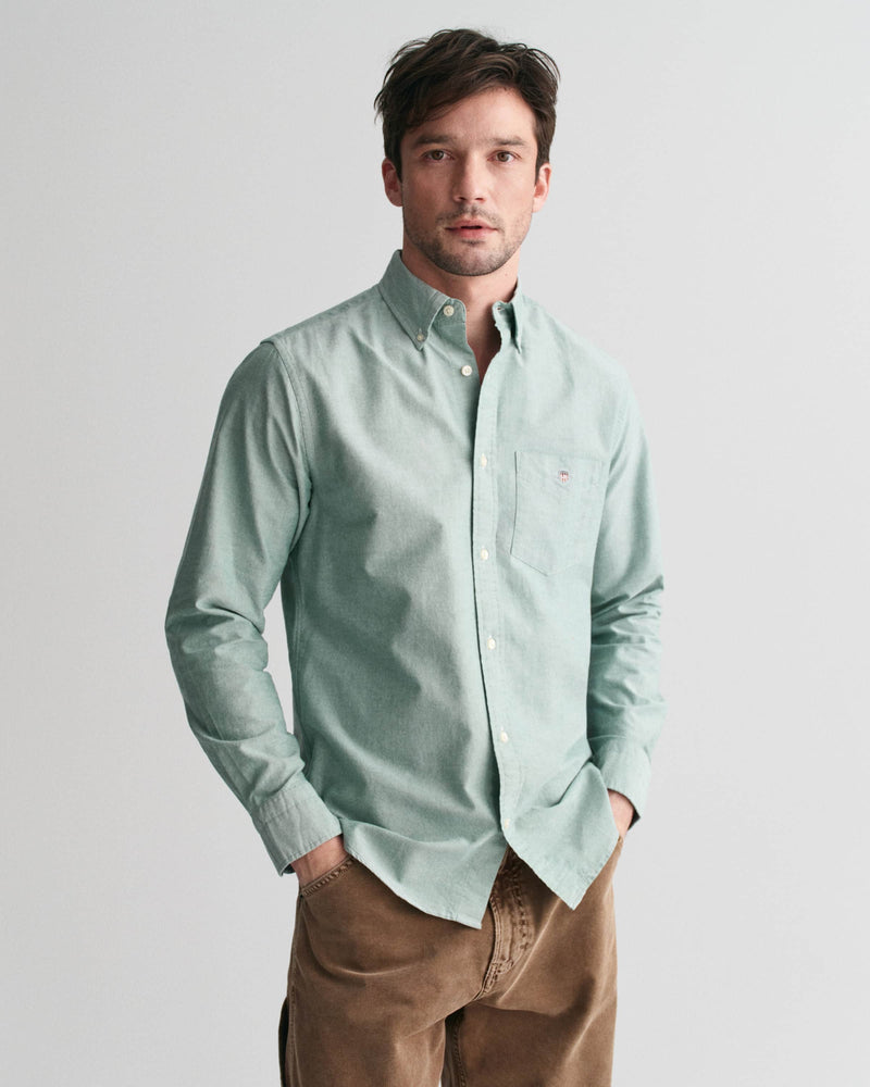 GANT Mens Regular Classic Oxford Shirt Forest Green Northern Ireland