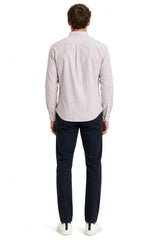 GANT Mens Regular Classic Oxford Stripe Shirt Deep Grape Wine
