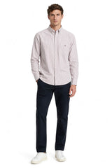 GANT Mens Regular Classic Oxford Stripe Shirt Deep Grape Wine