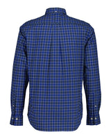 GANT Mens Regular Classic Poplin Check Shirt College Blue Northern