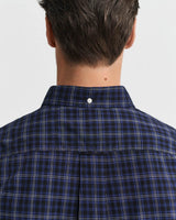 GANT Mens Regular Classic Poplin Check Shirt Persian Blue Northern