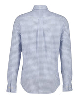 GANT Mens Regular Classic Poplin Micro Check Shirt Clear Sky Northern