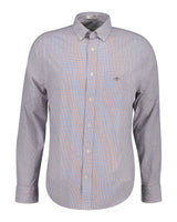 GANT Mens Regular Classic Poplin Micro Check Shirt Plumped Red