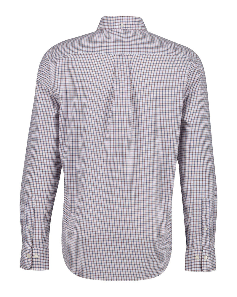 GANT Mens Regular Classic Poplin Micro Check Shirt Plumped Red