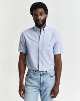 GANT Mens Regular Classic Short Sleeve Oxford Shirt Light Blue