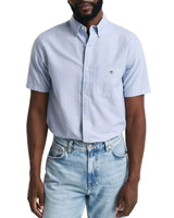 GANT Mens Regular Classic Short Sleeve Oxford Shirt Light Blue