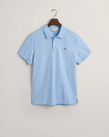 GANT Mens Regular Fit Shield Piqué Polo Shirt Capri Blue Northern