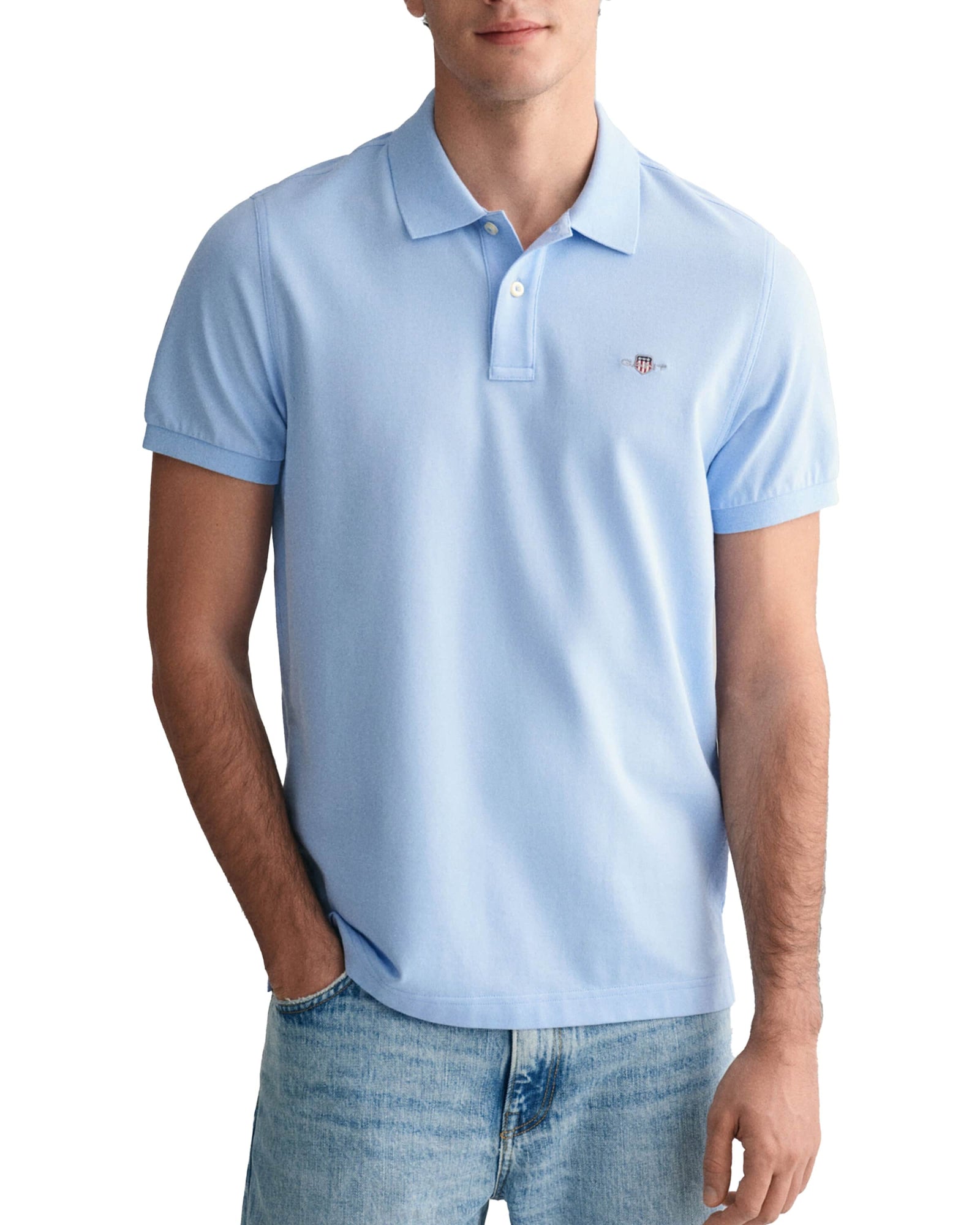 GANT Men's Polo Shirt Original Pique Rugger Evening Blue