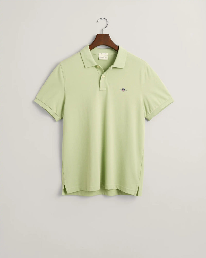 GANT Men’s Regular Fit Shield Pique Polo Shirt Milky Matcha