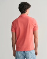 GANT Men’s Regular Fit Shield Pique Polo Shirt Sunset Pink Northern