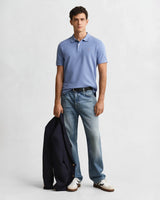 GANT Mens Regular Fit Shield Polo Shirt Faded Denim Northern Ireland