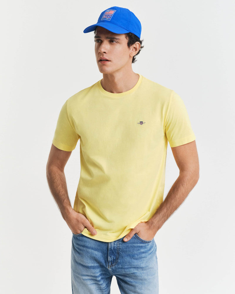 GANT Mens Regular Fit Shield T-Shirt Banana Yellow Northern Ireland