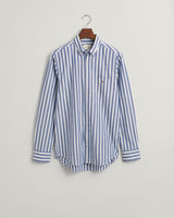 GANT Men’s Regular Fit Wide Striped Poplin Shirt College Blue