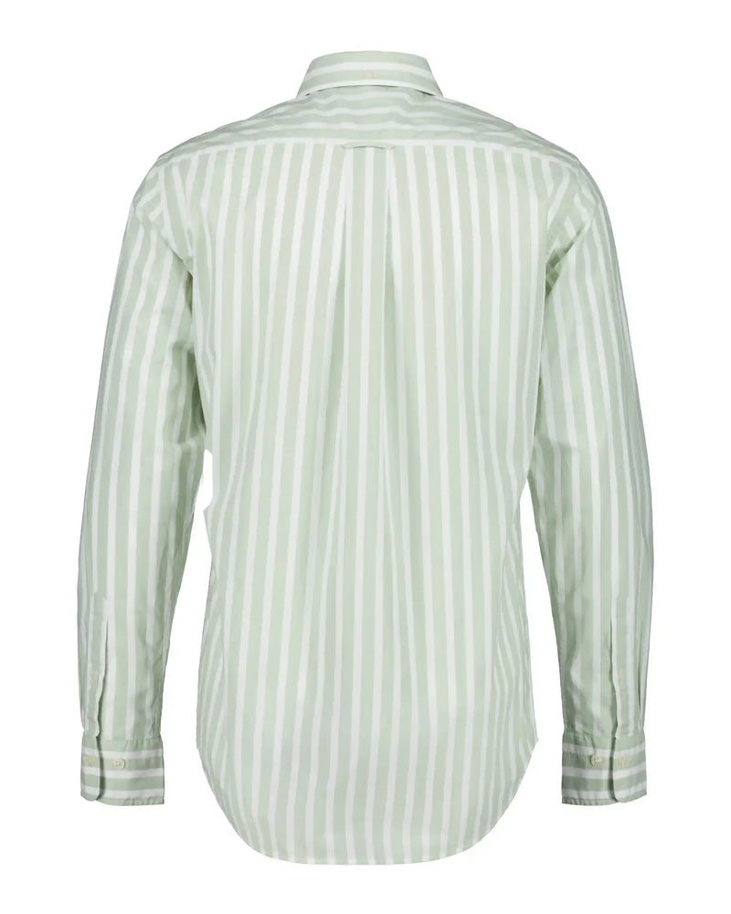 GANT Men’s Regular Fit Wide Striped Poplin Shirt Milky Matcha