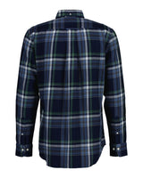 GANT Mens Regular Indigo Twill Check Shirt Dark Indigo Ballynahinch