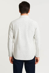GANT Mens Regular Micro Print Shirt Eggshell Northern Ireland Belfast