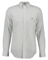 GANT Mens Regular Micro Print Shirt Eggshell Northern Ireland Belfast