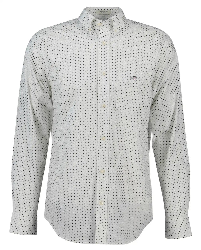 GANT Mens Regular Micro Print Shirt Eggshell Northern Ireland Belfast