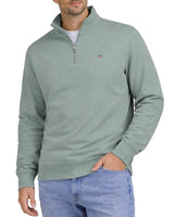 GANT Mens Regular Shield Half Zip Sweatshirt Ceramic Grey Northern