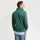 GANT Mens Regular Shield Half Zip Sweatshirt Woody Green Northern