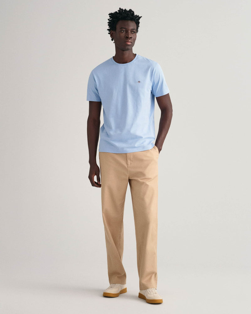 GANT Men’s Regular Shield Short Sleeve T-Shirt Stormy Sea Blue