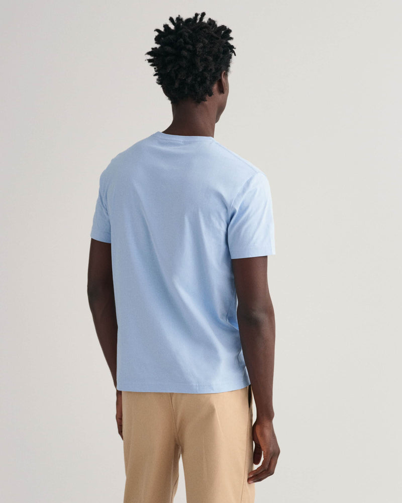 GANT Men’s Regular Shield Short Sleeve T-Shirt Stormy Sea Blue